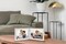 Double 5x7 Horizontal Picture Frame White Wood Foldable Photo Frame with Plexiglass Landscape Display for Tabletop or Wall Mount Home Decor